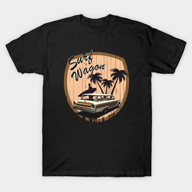 Surf Wagon T-Shirt by hotroddude